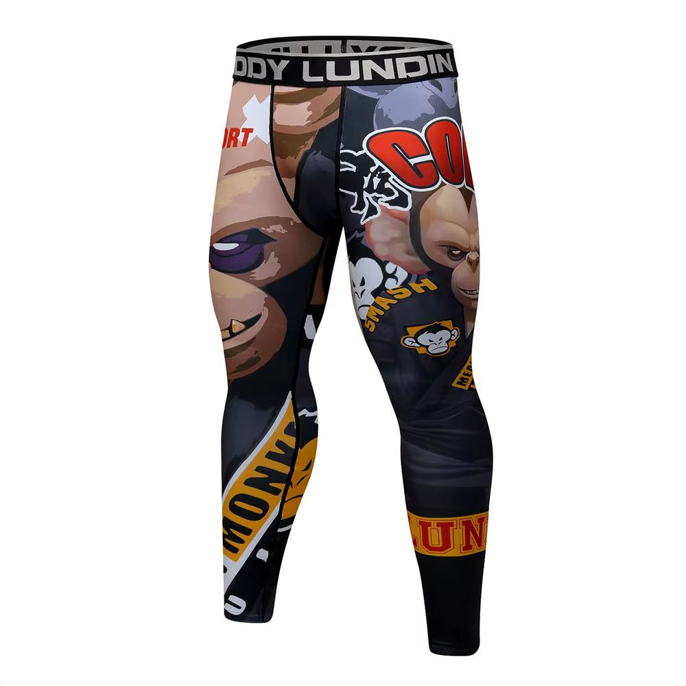 2021 Running Pants Stretchy Sport Jogging Leggings Compression Tights Running Trousers Men'S Gym Fitness Leggings Yoga Bottoms