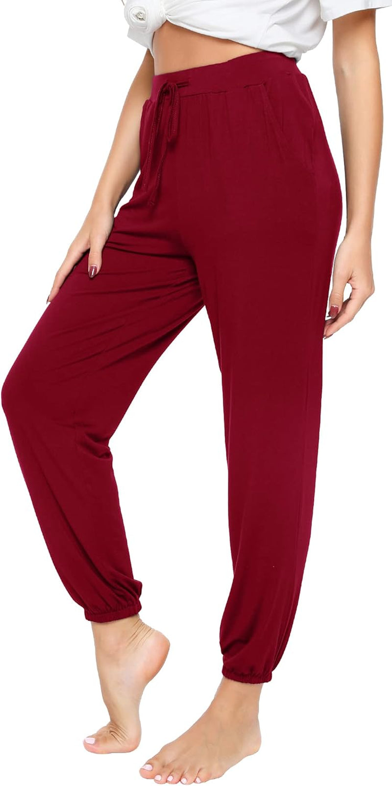 Bamboo Viscose Pajama Pants for Women Lounge Joggers Yoga Bottoms plus Size Pajamas Pant Sweatpants S-4X