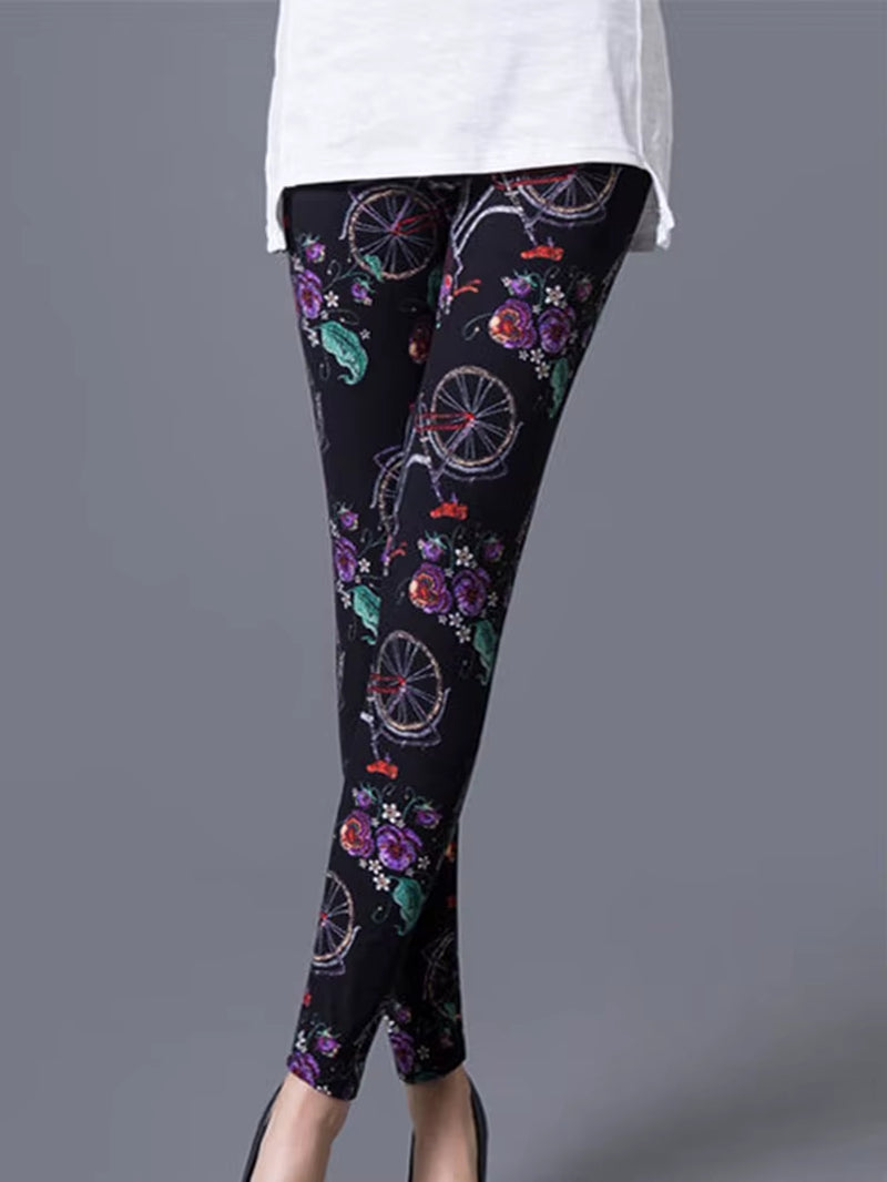 Women Legging Graffiti Printed Fashion Sexy Pants Elastic Fitness Leggins Soft Stretchy Gym Trousers