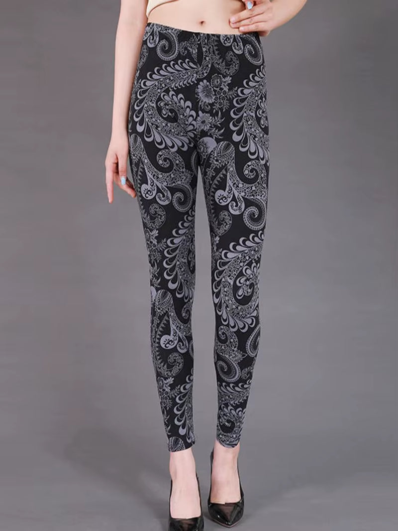 Women Legging Graffiti Printed Fashion Sexy Pants Elastic Fitness Leggins Soft Stretchy Gym Trousers