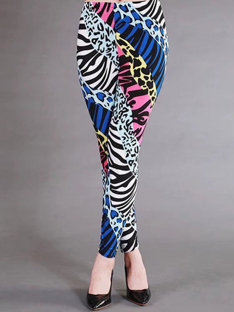 Women Legging Graffiti Printed Fashion Sexy Pants Elastic Fitness Leggins Soft Stretchy Gym Trousers