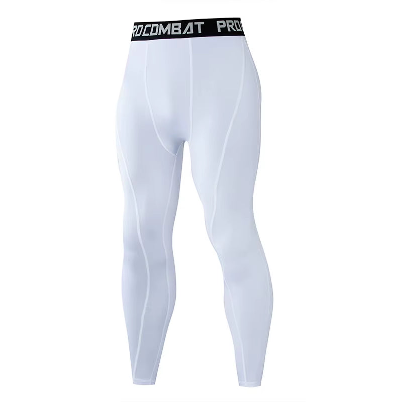 Men Compression Tight Leggings Running Sports Male Gym Fitness Jogging Pants Quick Dry Trousers Workout Training Yoga Bottoms