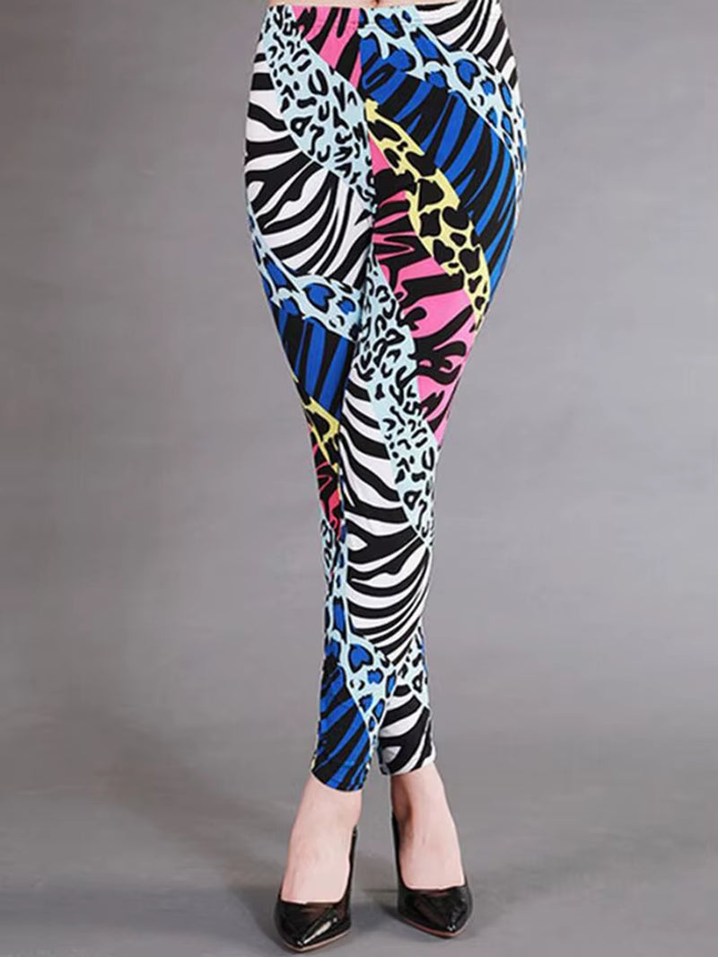 Women Legging Graffiti Printed Fashion Sexy Pants Elastic Fitness Leggins Soft Stretchy Gym Trousers