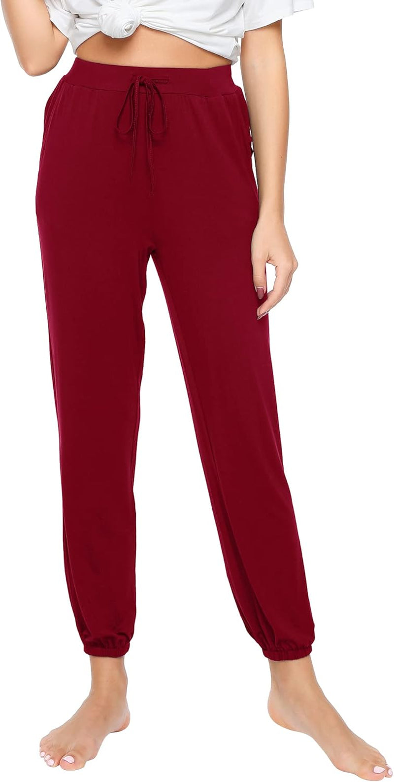 Bamboo Viscose Pajama Pants for Women Lounge Joggers Yoga Bottoms plus Size Pajamas Pant Sweatpants S-4X