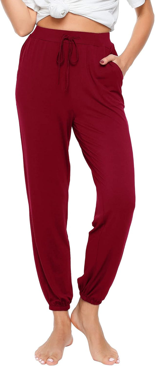Bamboo Viscose Pajama Pants for Women Lounge Joggers Yoga Bottoms plus Size Pajamas Pant Sweatpants S-4X
