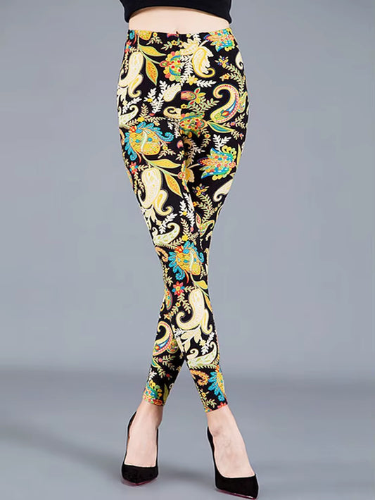 Women Legging Graffiti Printed Fashion Sexy Pants Elastic Fitness Leggins Soft Stretchy Gym Trousers
