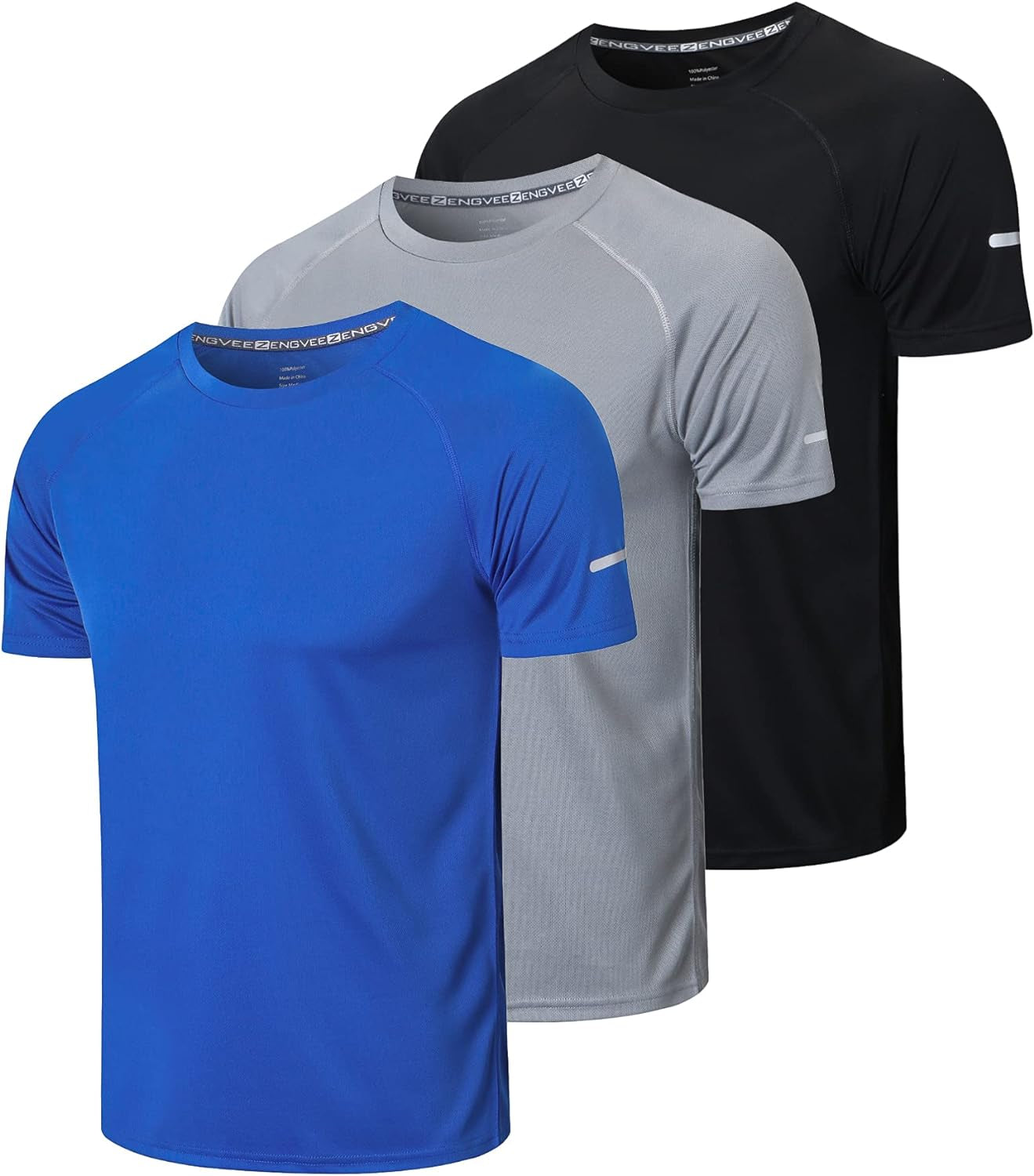 Men'S 1/3 Pack Workout Shirts Quick Dry Moisture Wicking Short Sleeve Mesh Athletic T-Shirts