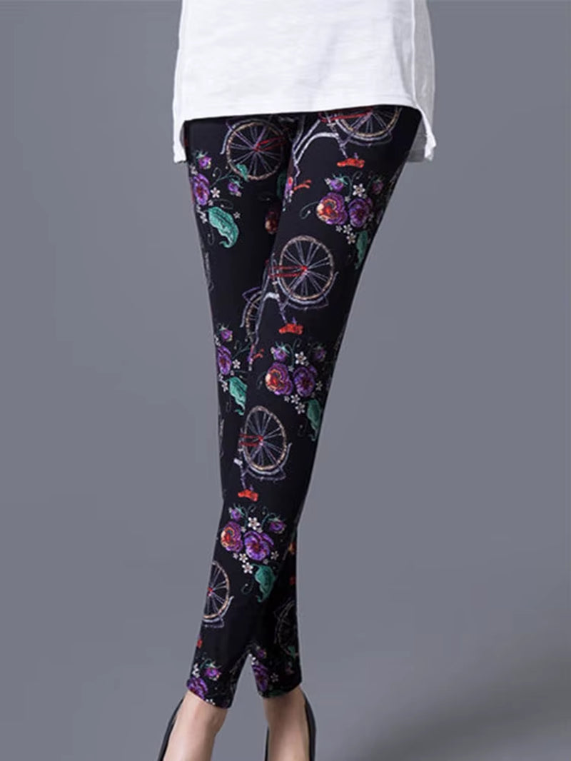 Women Legging Graffiti Printed Fashion Sexy Pants Elastic Fitness Leggins Soft Stretchy Gym Trousers