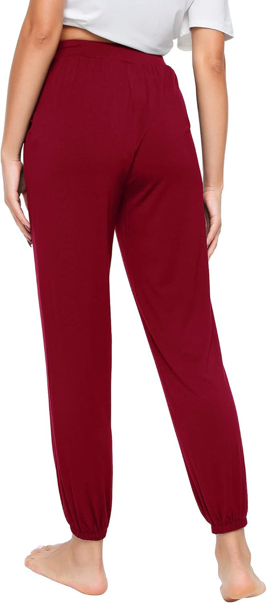 Bamboo Viscose Pajama Pants for Women Lounge Joggers Yoga Bottoms plus Size Pajamas Pant Sweatpants S-4X